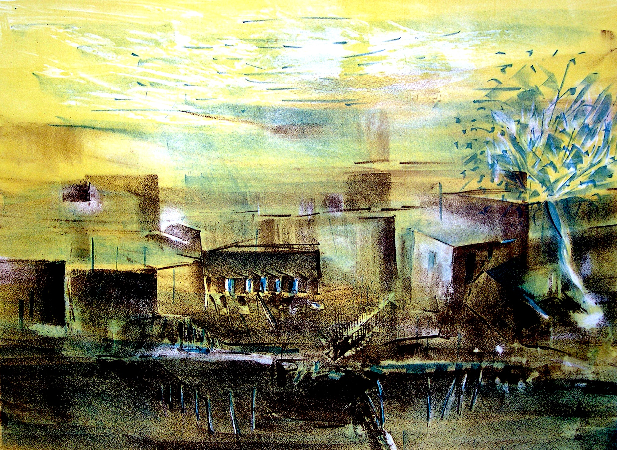 Taşbaskı Sarı 'Doga' 40x60cm 1996